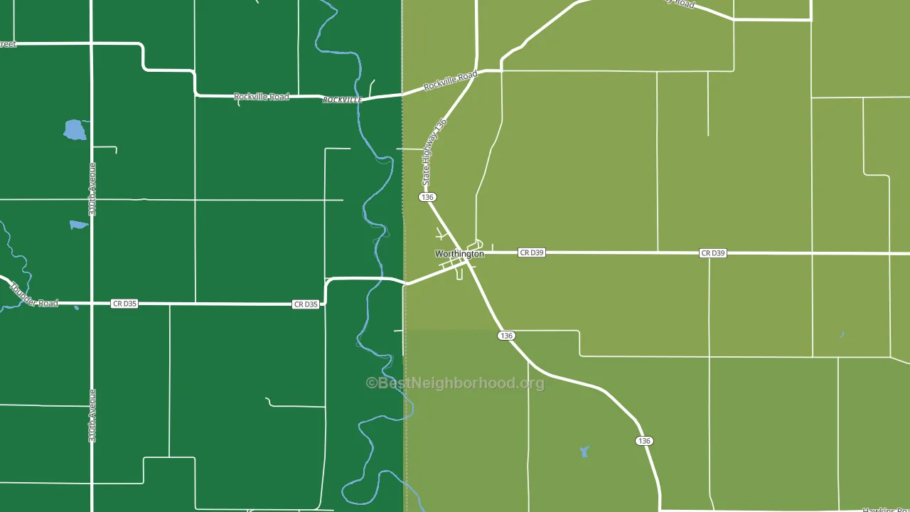 52078, IA block-group voter-turnout map