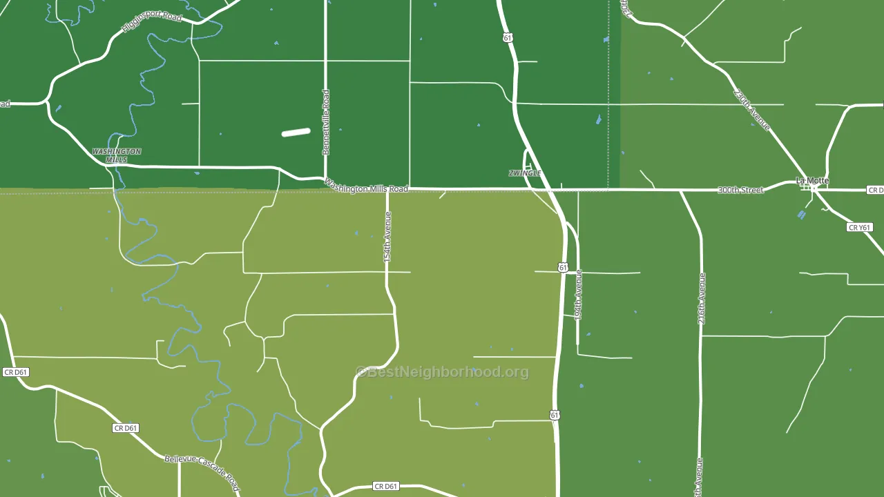52079, IA block-group voter-turnout map