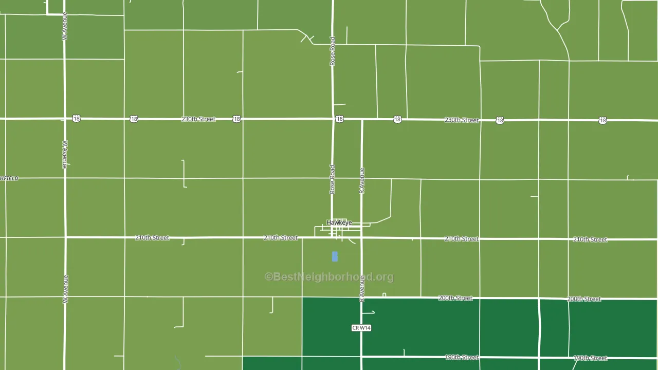 52147, IA block-group voter-turnout map