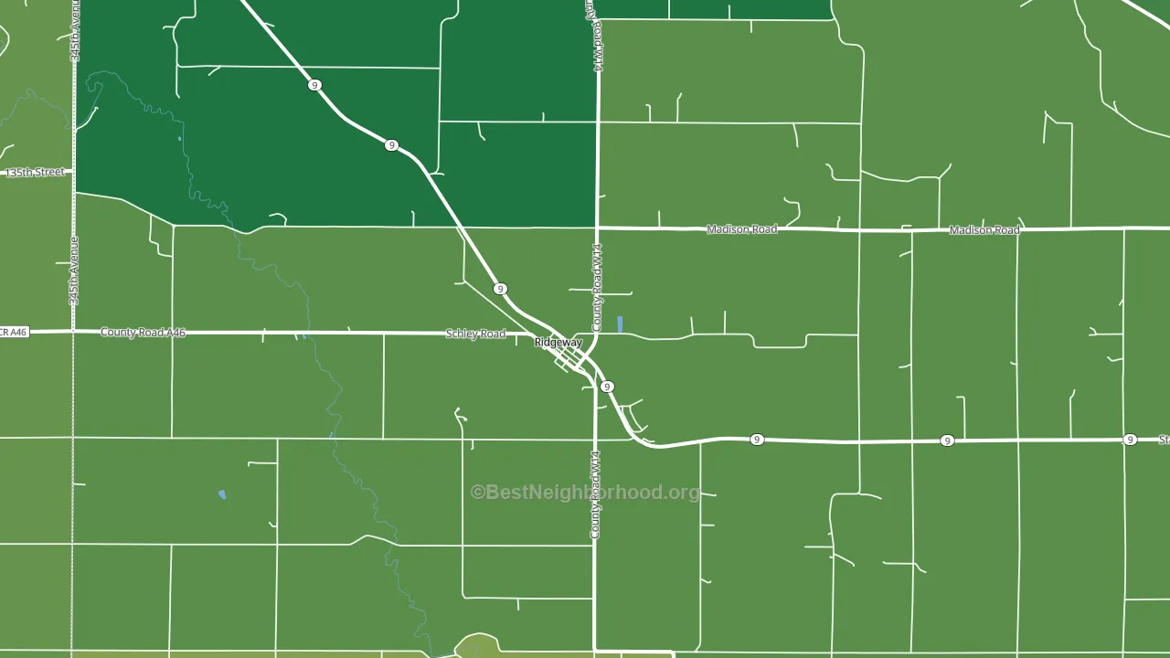 52165, IA block-group voter-turnout map