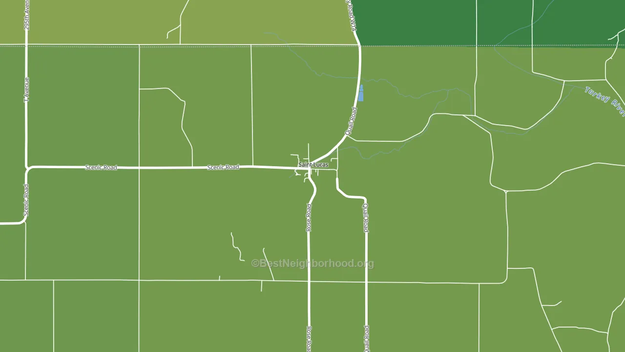 52166, IA block-group voter-turnout map