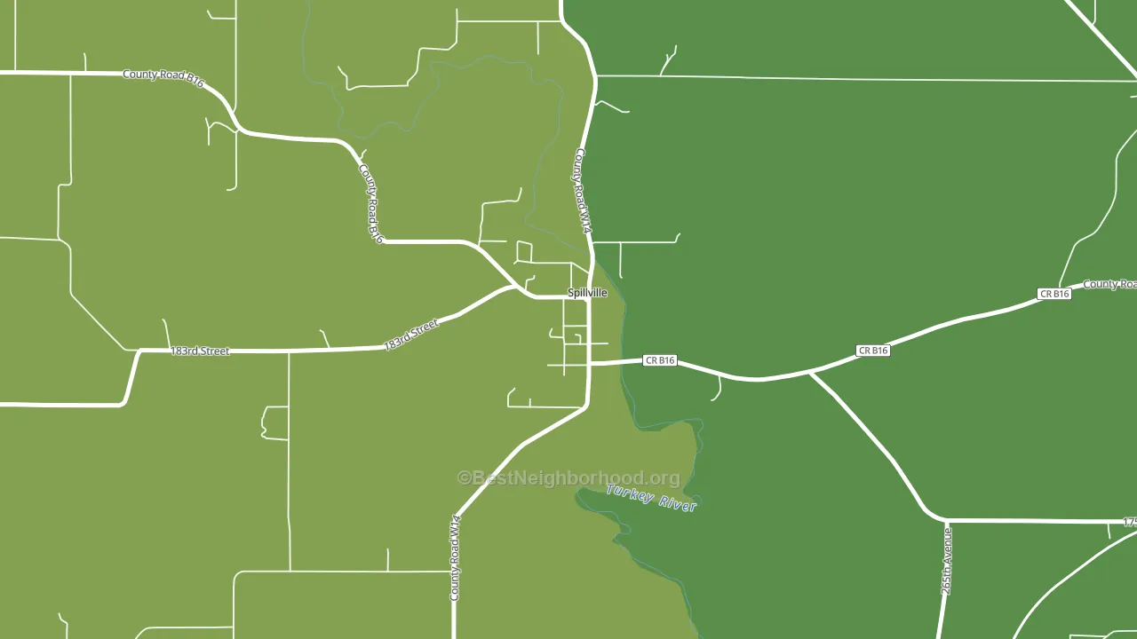 52168, IA block-group voter-turnout map