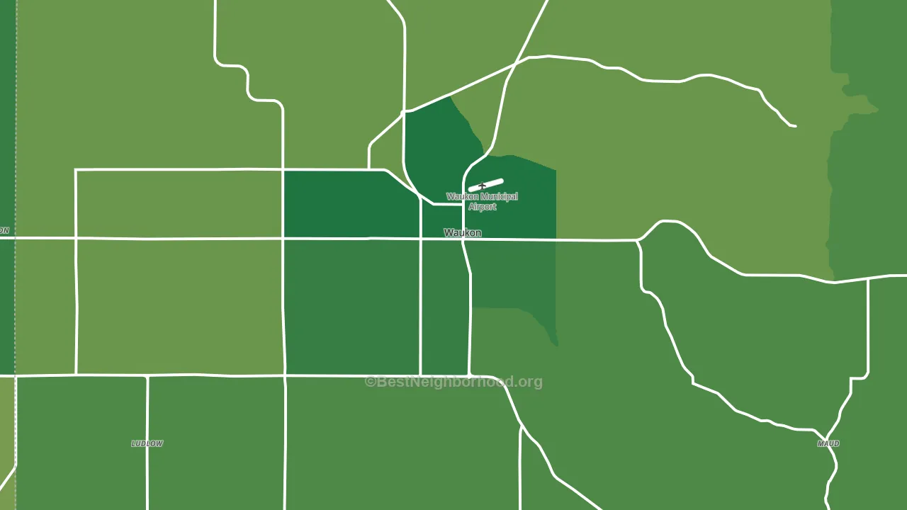 52172, IA block-group voter-turnout map