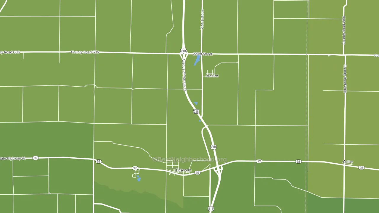 52201, IA block-group voter-turnout map