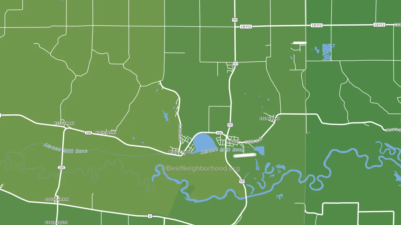 52203, IA block-group voter-turnout map