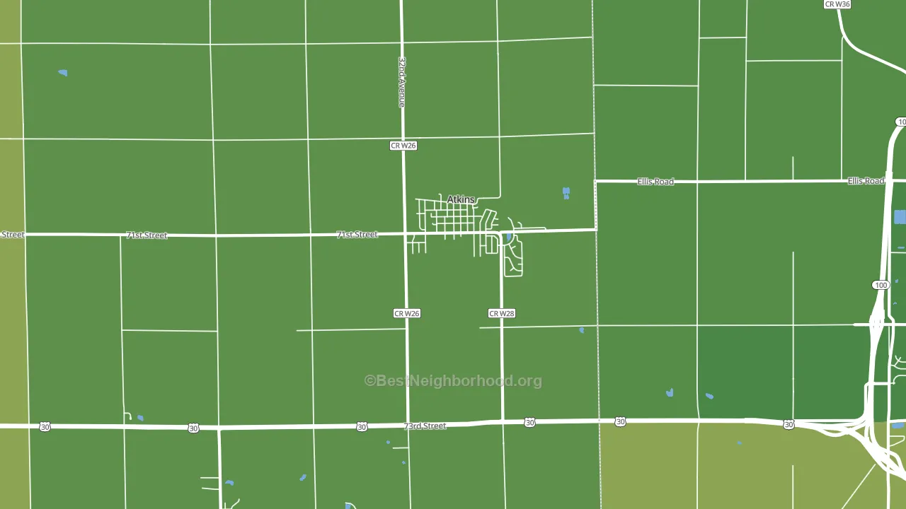 52206, IA block-group voter-turnout map