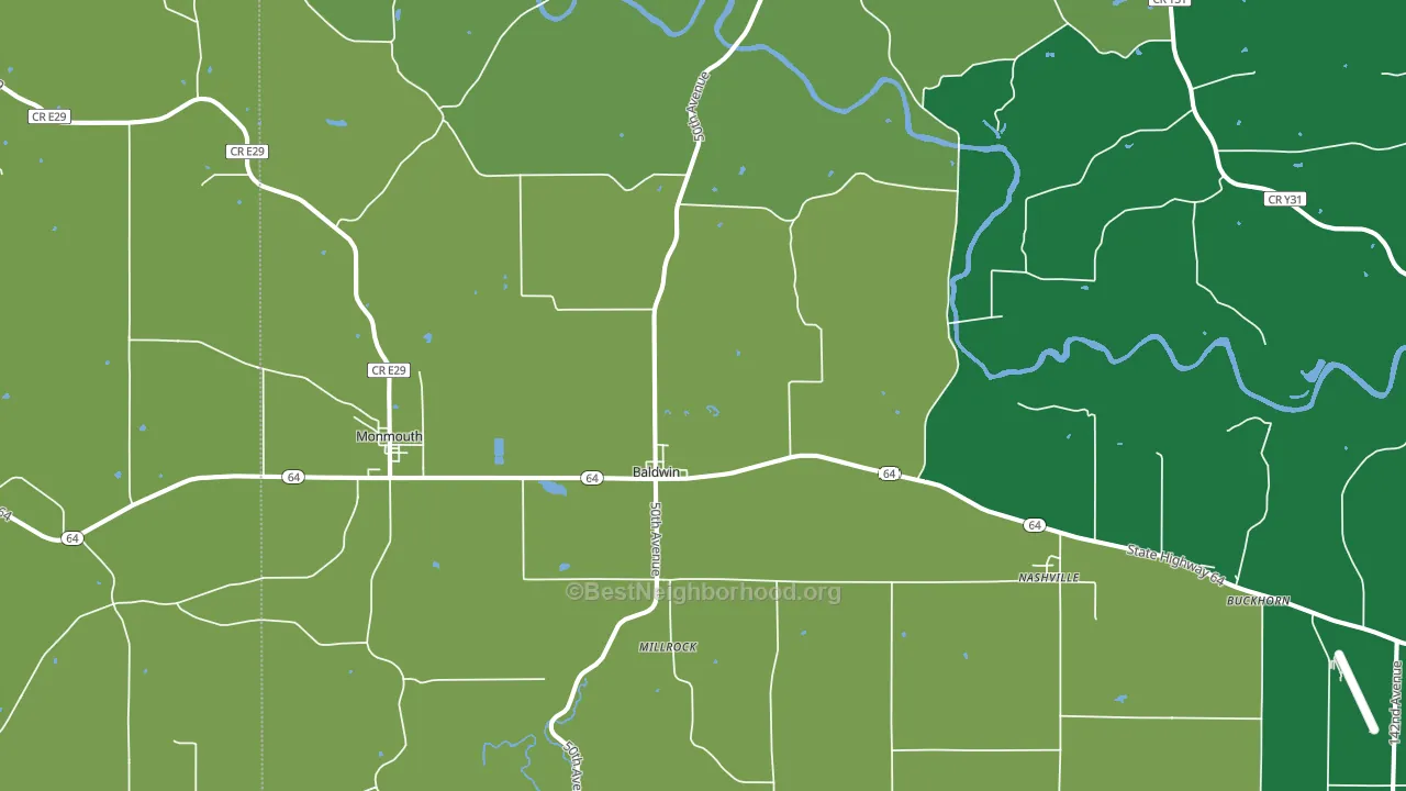 52207, IA block-group voter-turnout map