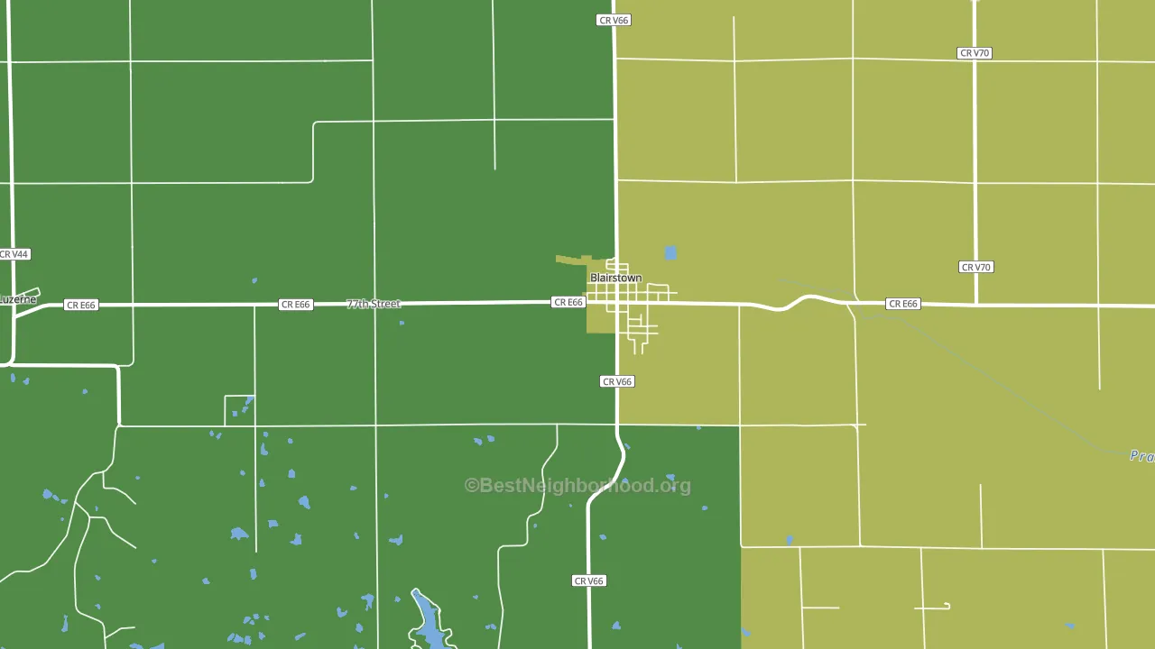 52209, IA block-group voter-turnout map