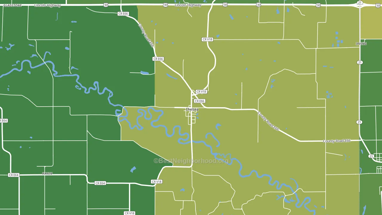 52215, IA block-group voter-turnout map