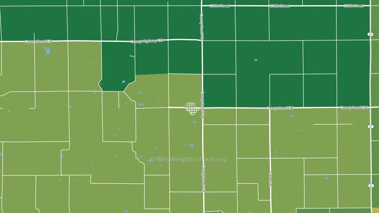 52217, IA block-group voter-turnout map