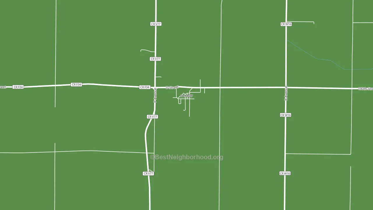 52220, IA block-group voter-turnout map