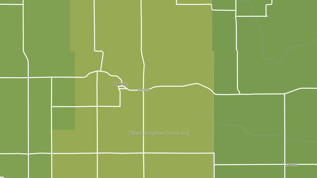52222, IA block-group voter-turnout map
