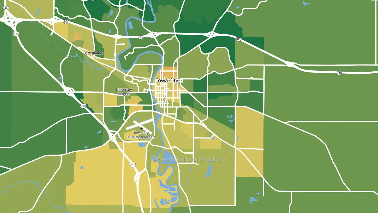 52240, IA block-group voter-turnout map