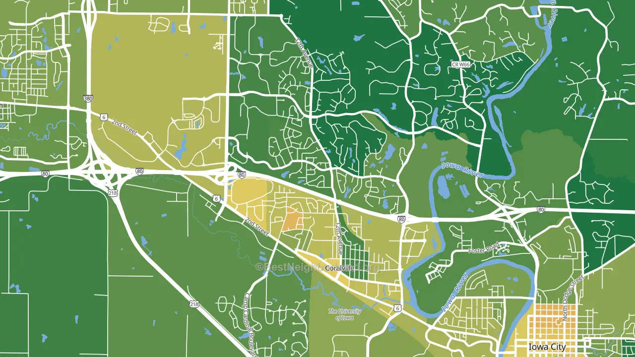 52241, IA block-group voter-turnout map