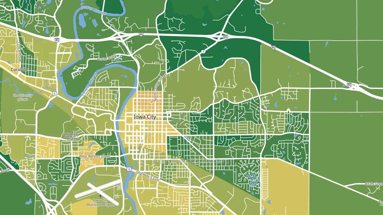 52245, IA block-group voter-turnout map