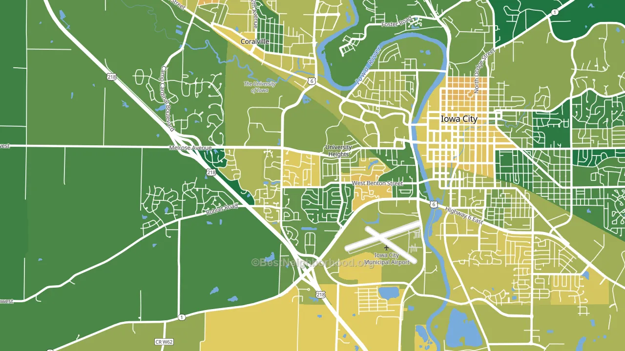 52246, IA block-group voter-turnout map