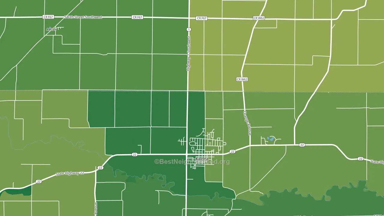 52247, IA block-group voter-turnout map