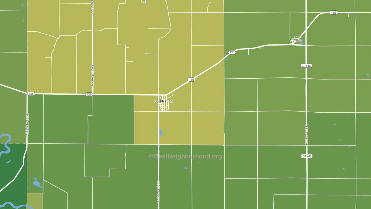 52254, IA block-group voter-turnout map