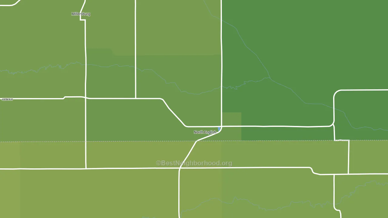 52316, IA block-group voter-turnout map