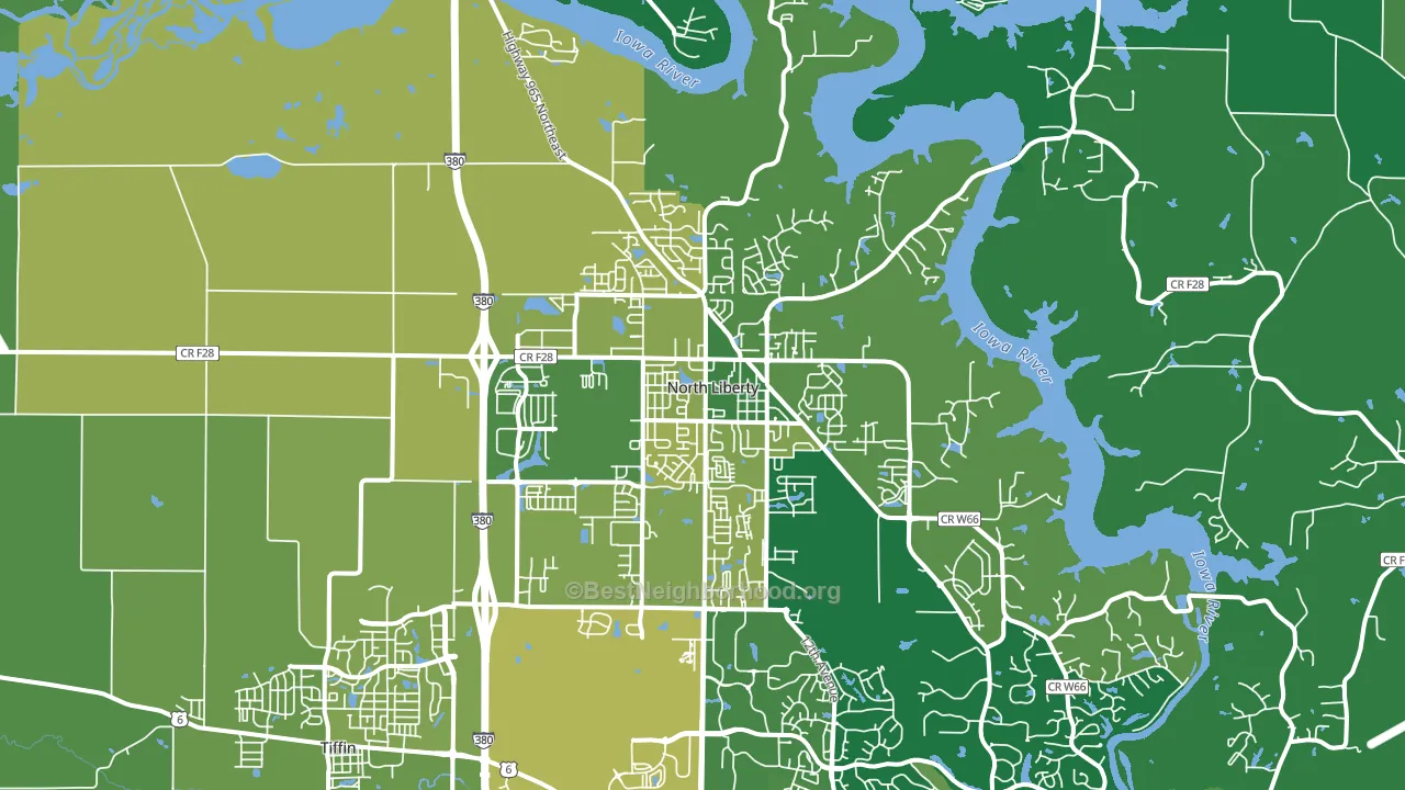 52317, IA block-group voter-turnout map