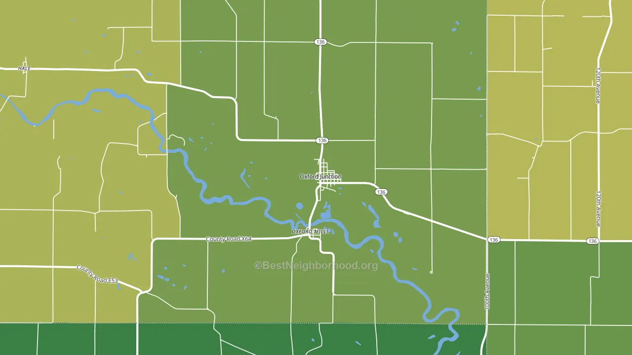 52323, IA block-group voter-turnout map