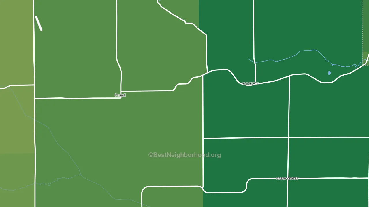 52325, IA block-group voter-turnout map