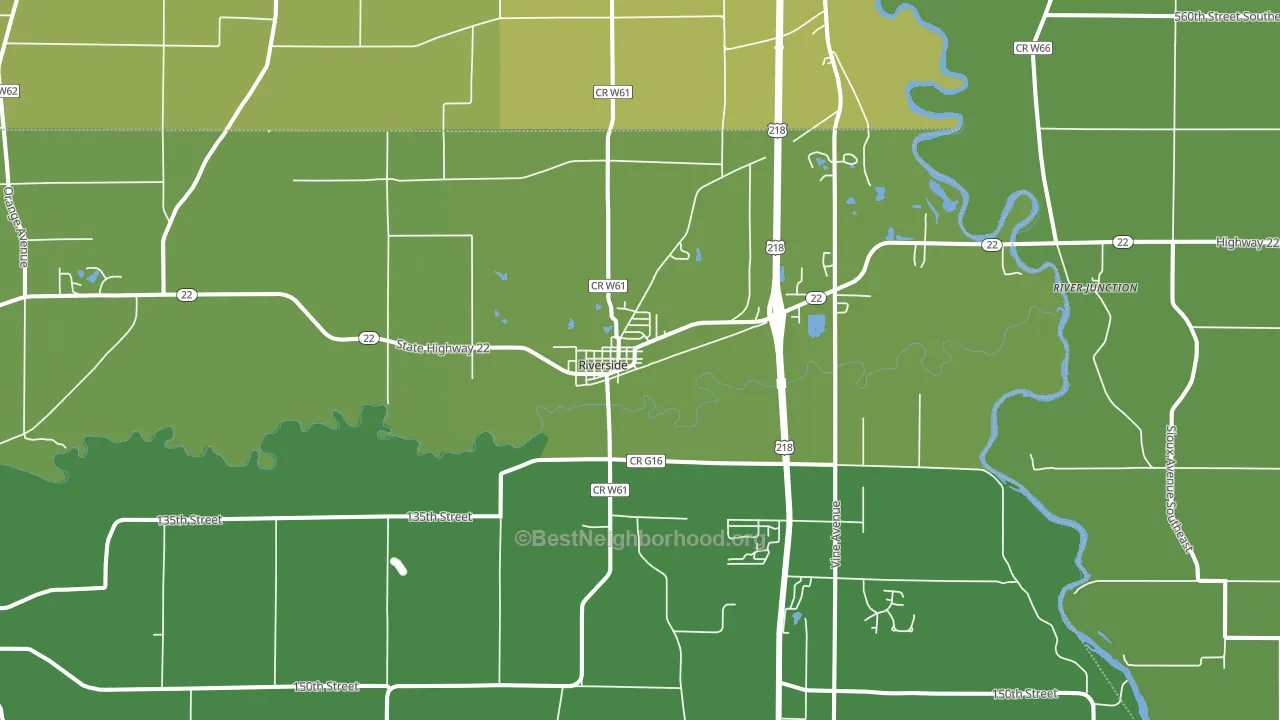 52327, IA block-group voter-turnout map