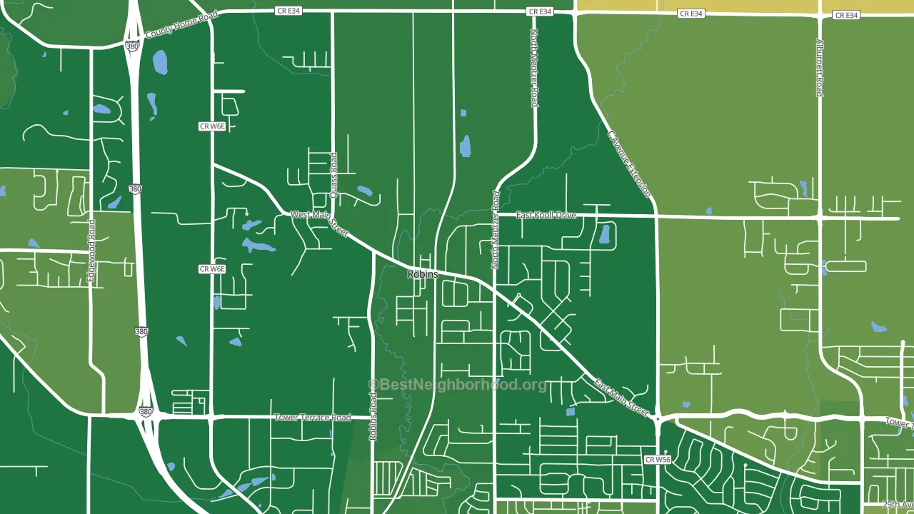 52328, IA block-group voter-turnout map