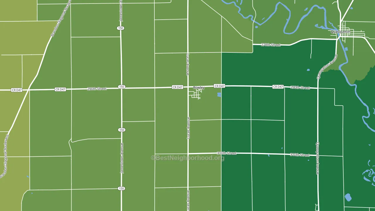 52329, IA block-group voter-turnout map