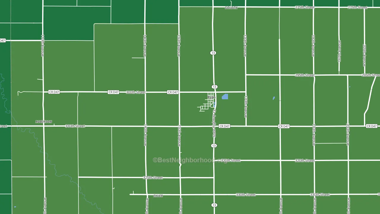52330, IA block-group voter-turnout map