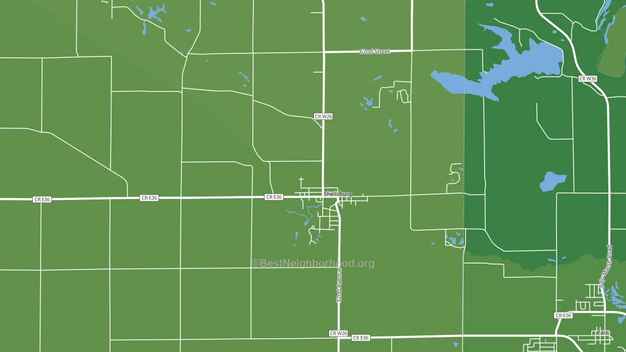 52332, IA block-group voter-turnout map