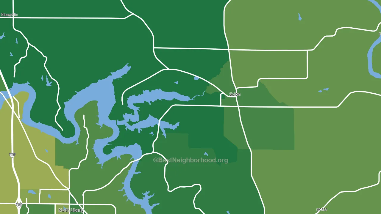 52333, IA block-group voter-turnout map
