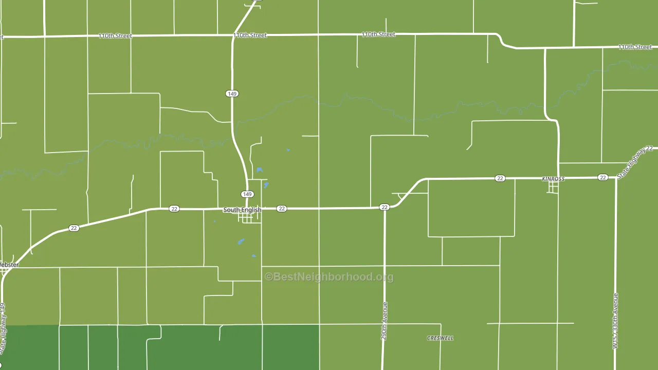 52335, IA block-group voter-turnout map