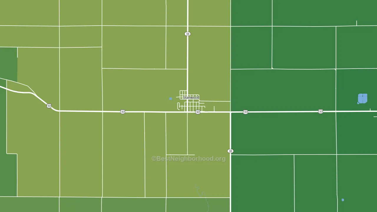 52337, IA block-group voter-turnout map