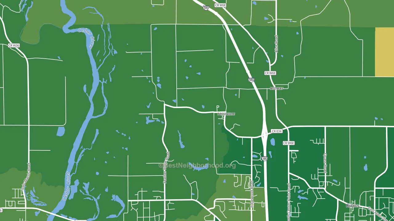 52341, IA block-group voter-turnout map