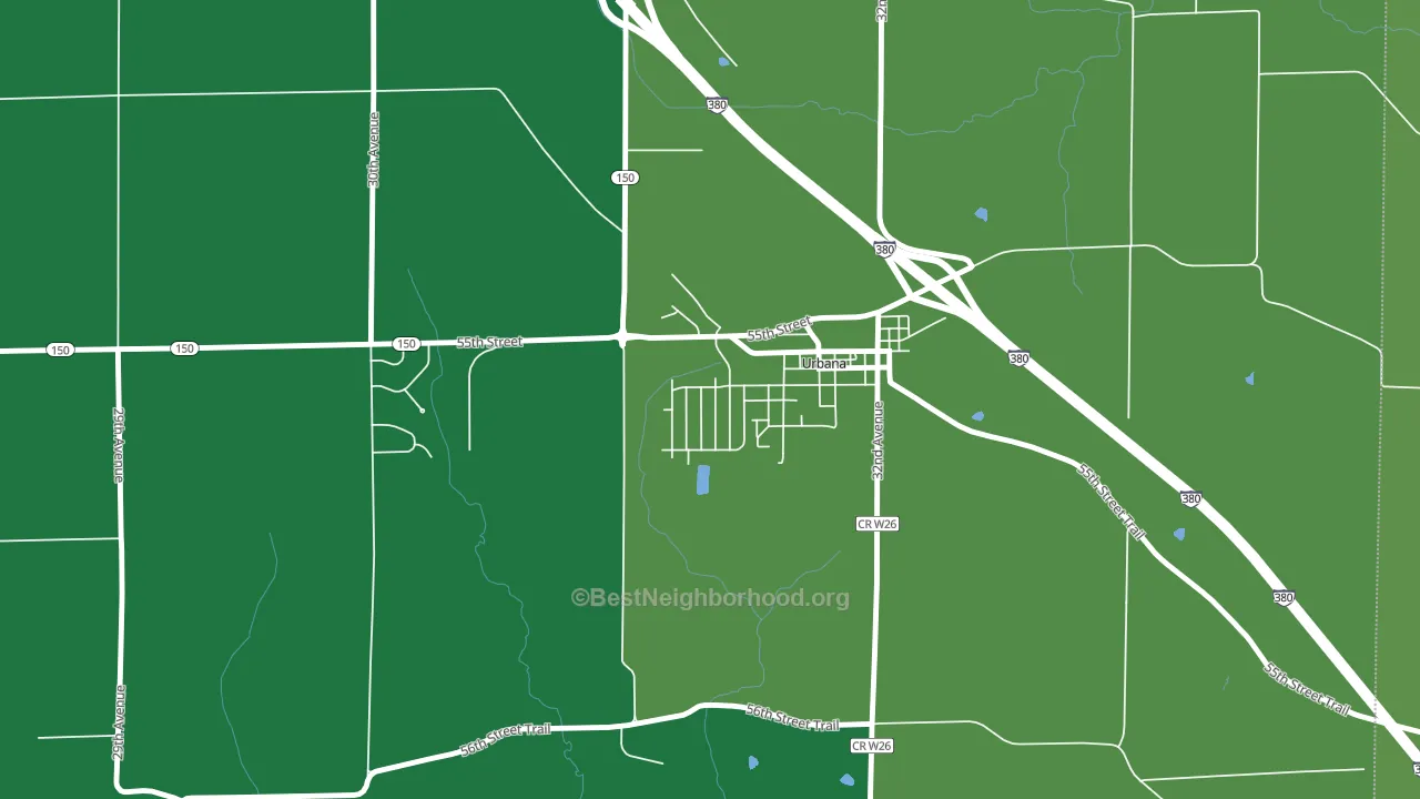 52345, IA block-group voter-turnout map