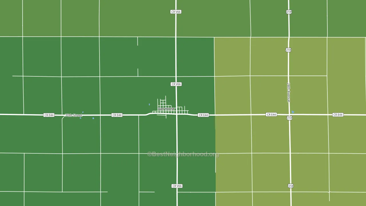 52346, IA block-group voter-turnout map