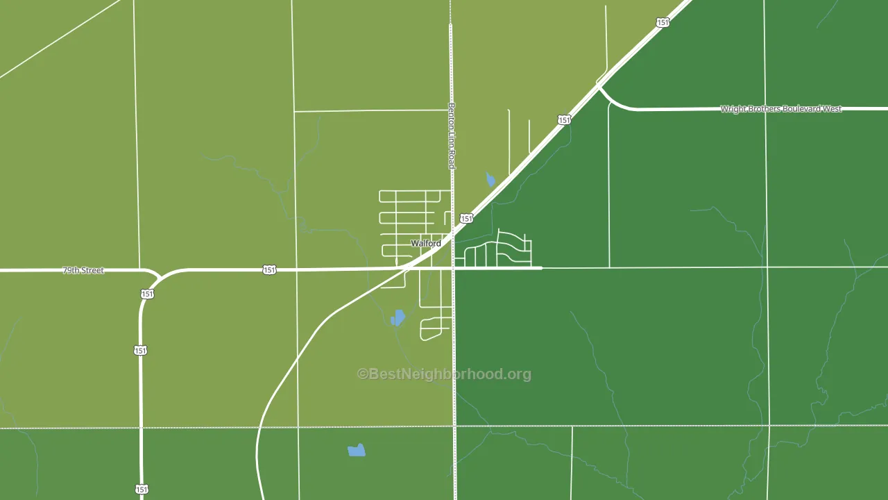 52351, IA block-group voter-turnout map