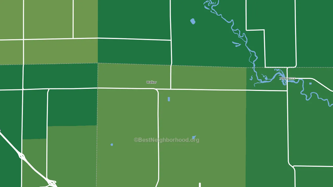 52352, IA block-group voter-turnout map