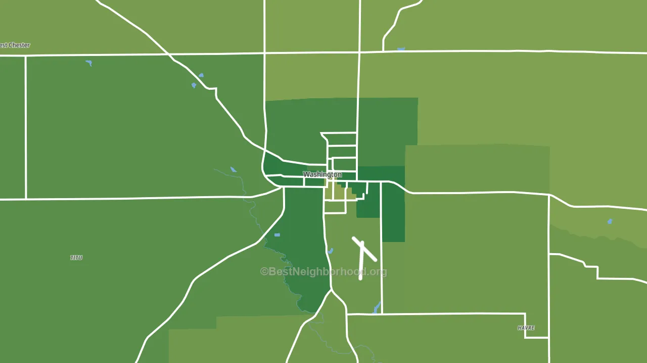 52353, IA block-group voter-turnout map