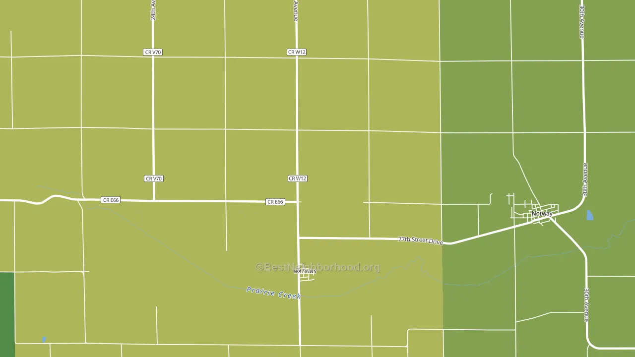 52354, IA block-group voter-turnout map