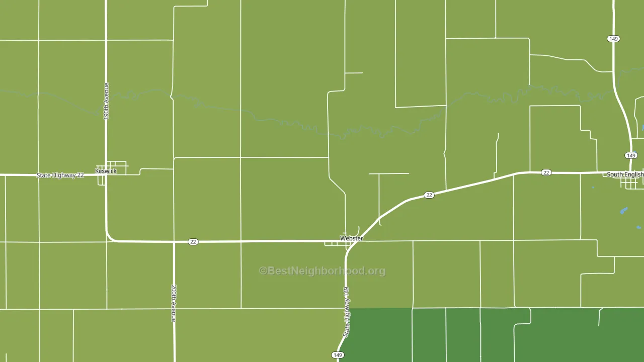 52355, IA block-group voter-turnout map