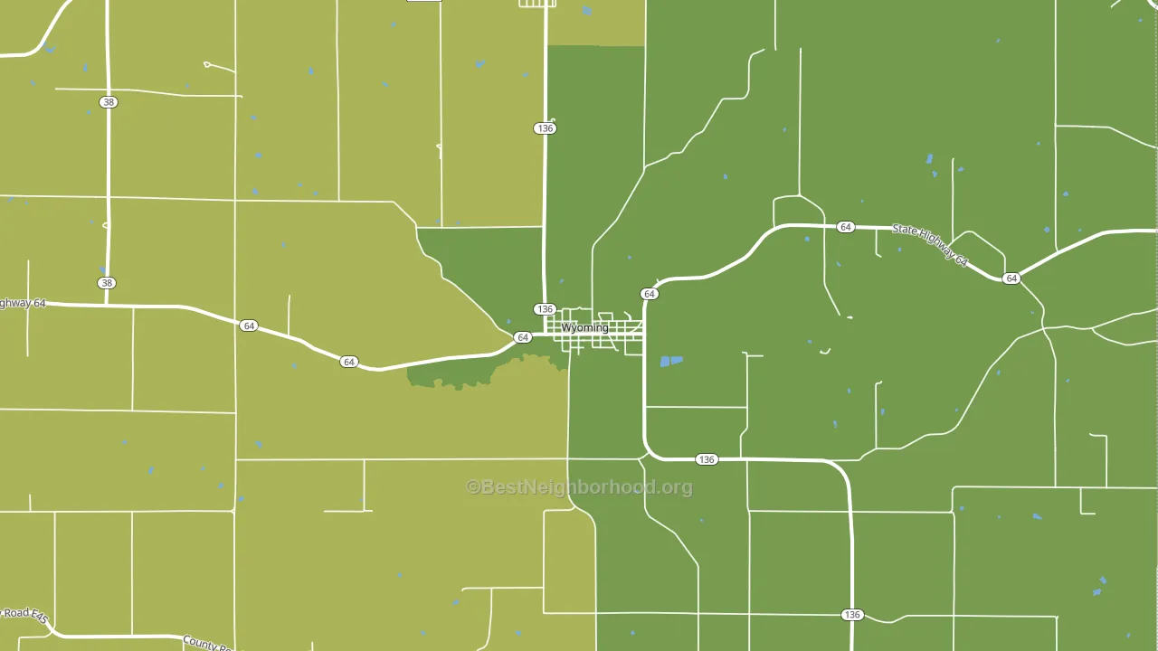52362, IA block-group voter-turnout map