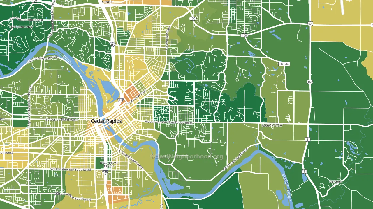 52403, IA block-group voter-turnout map