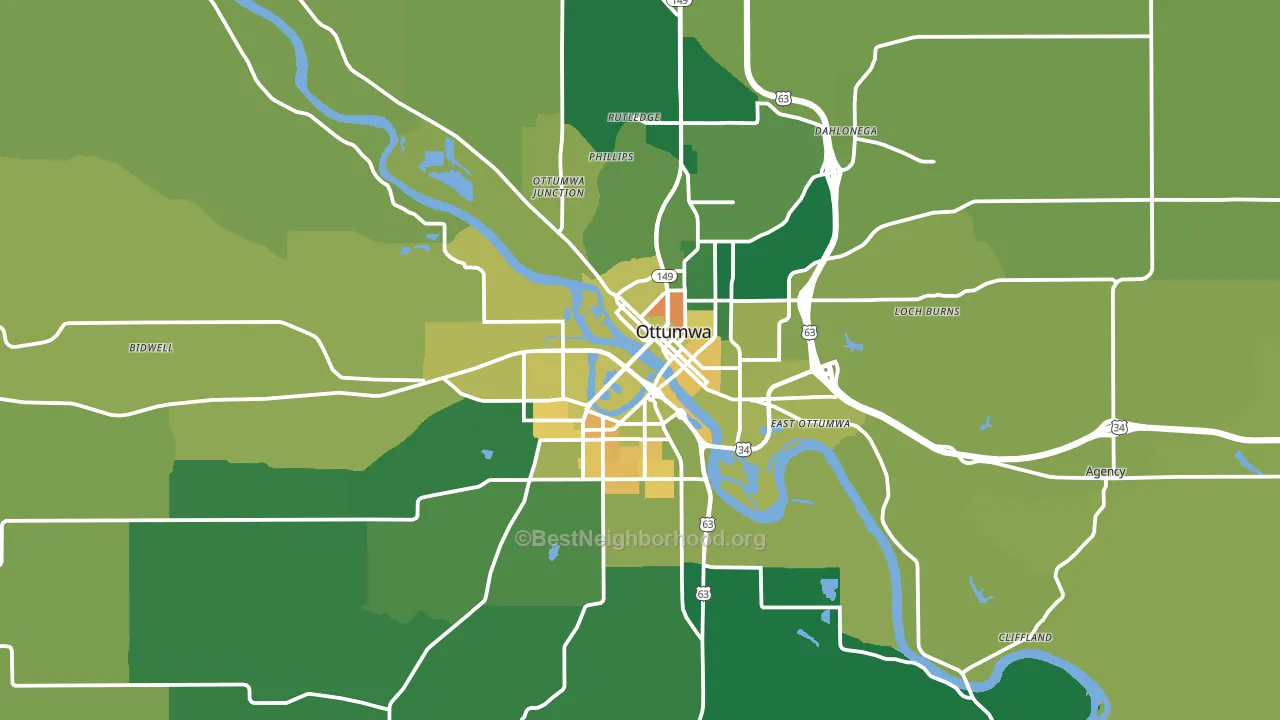 52501, IA block-group voter-turnout map