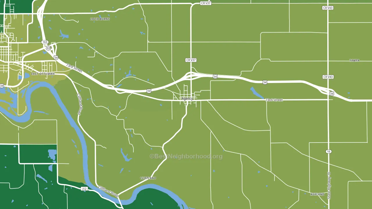 52530, IA block-group voter-turnout map