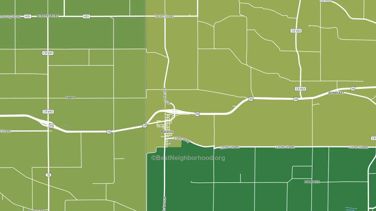 52533, IA block-group voter-turnout map