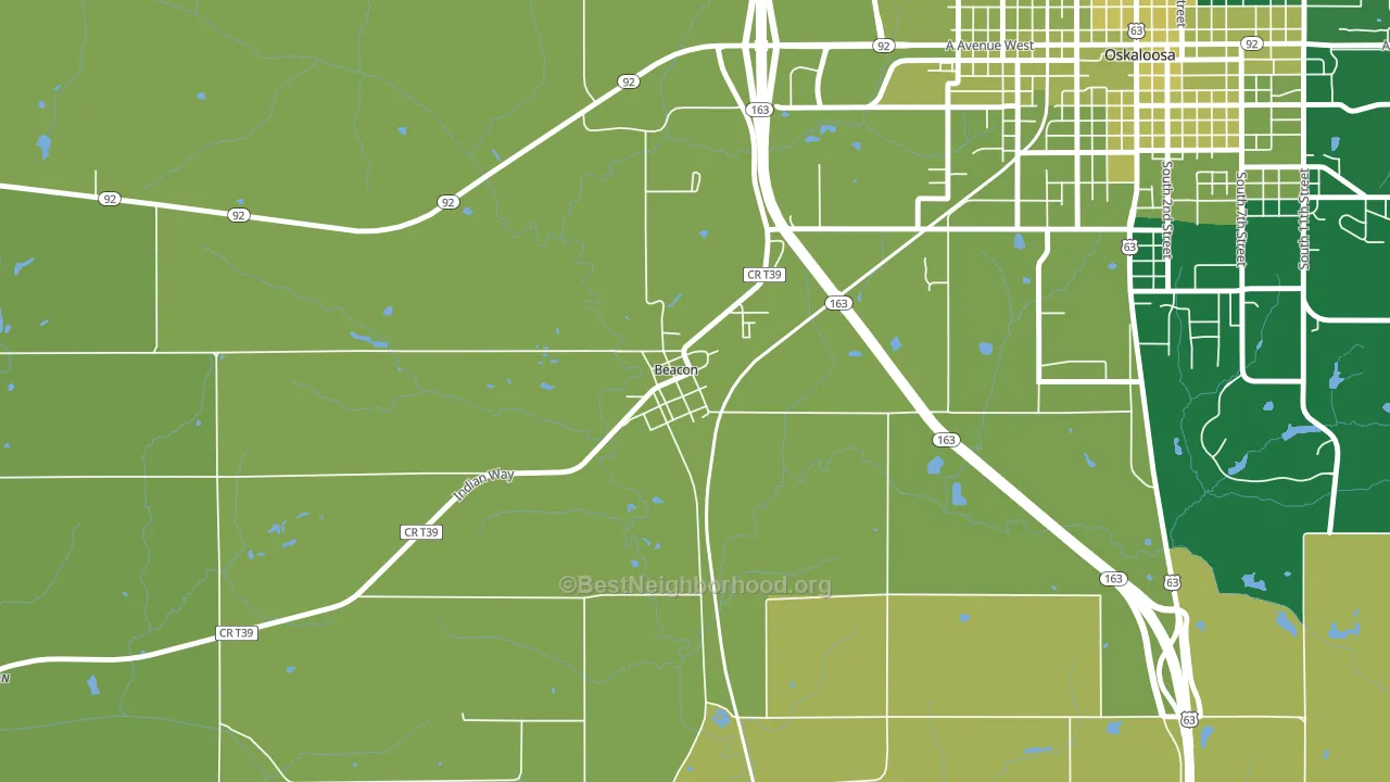 52534, IA block-group voter-turnout map