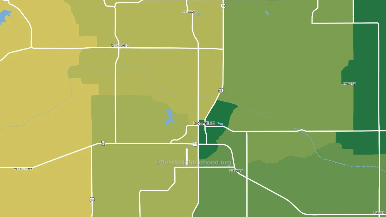 52537, IA block-group voter-turnout map