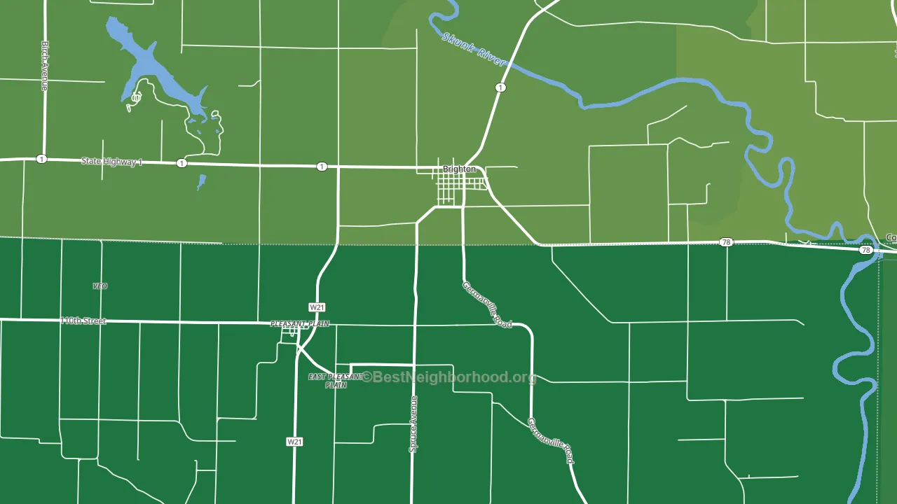 52540, IA block-group voter-turnout map